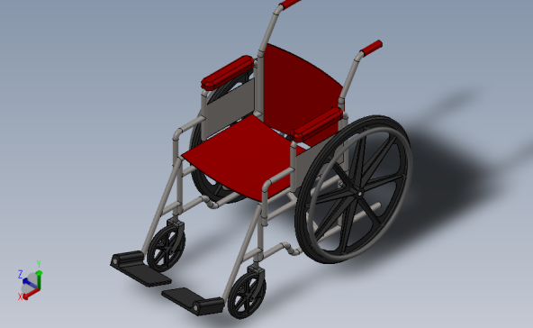 医用轮椅详细模型V