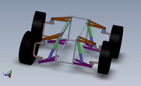 赛车底盘悬架solidworks