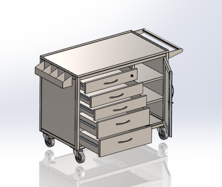 五个抽屉工具柜
