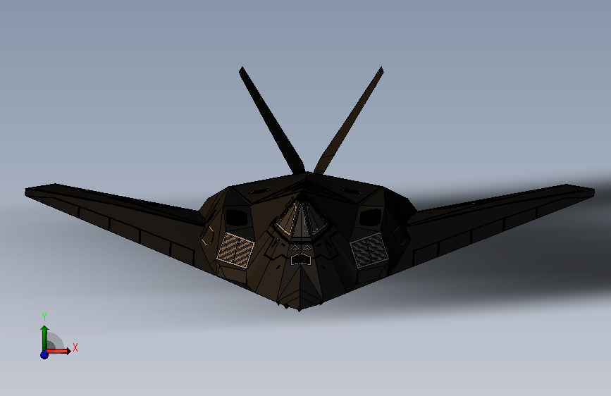 F-117 NIGHTHAWK隐身攻击机简易外形