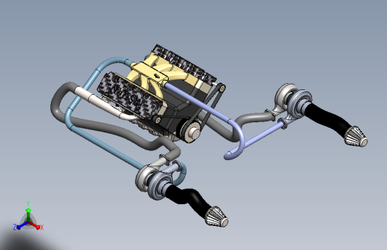 Twin Turbo V6 Model双涡轮增压6缸发动机