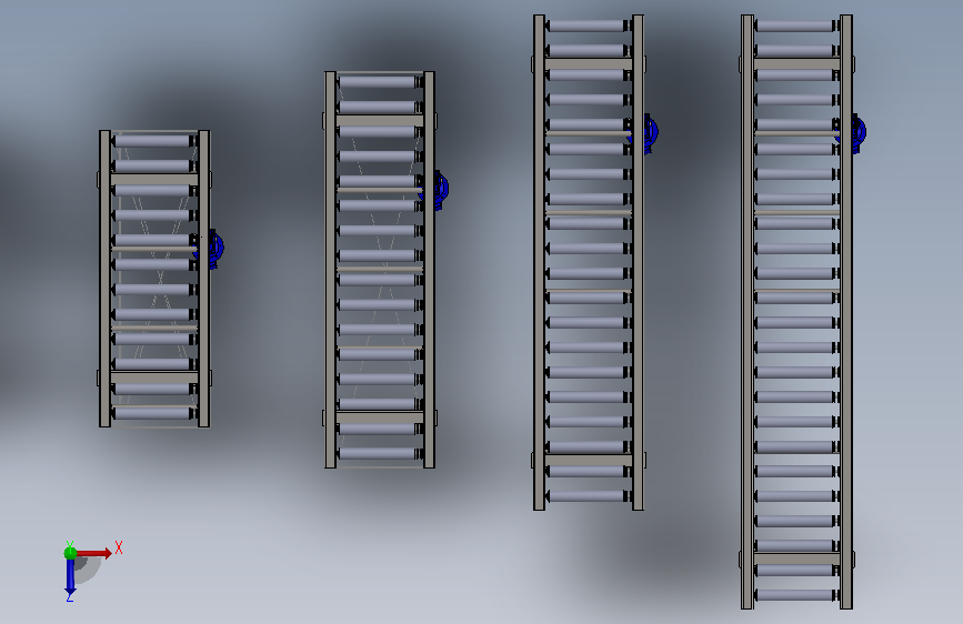 roller conveyor 1200-3000滚筒输送机 附 俯视图