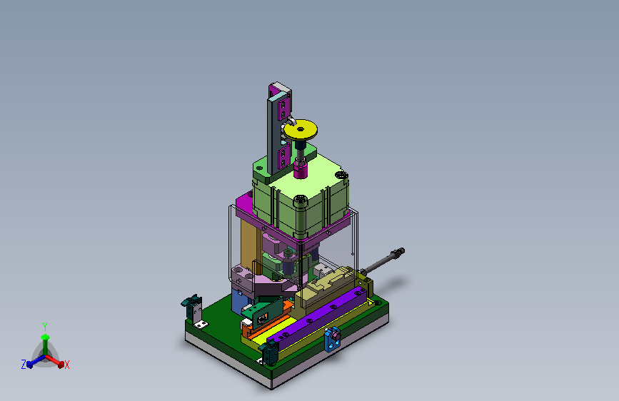 小型冲孔机3D模型图纸