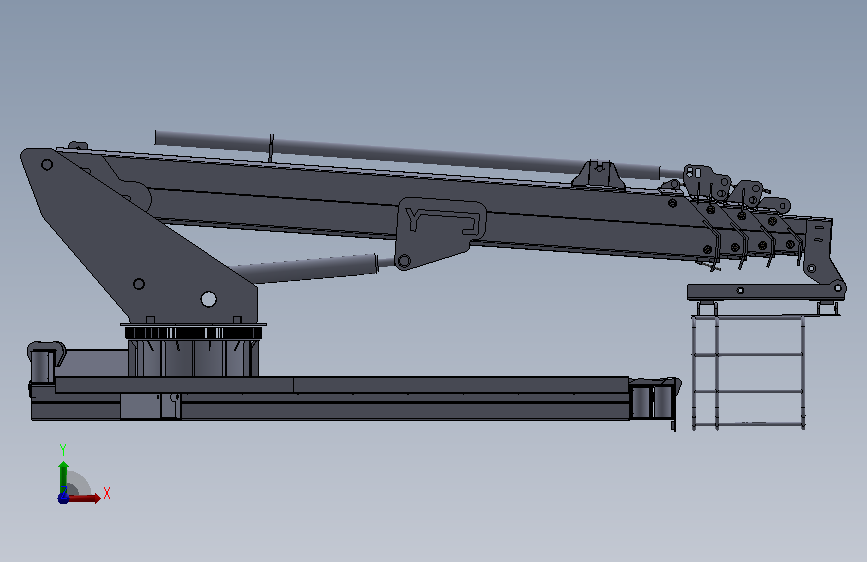 22 Metre Hidrolik Platform22米吊臂平台 正面视图