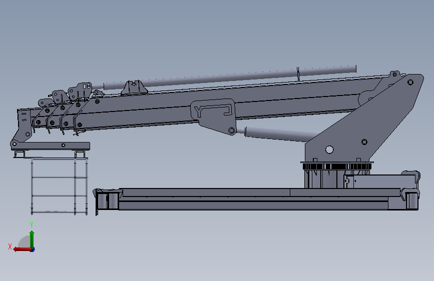 22 Metre Hidrolik Platform22米吊臂平台 背面视图