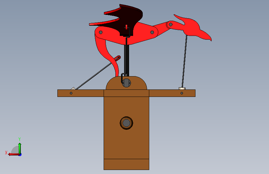 Dragon转动飞龙玩具模型 附 背面视图