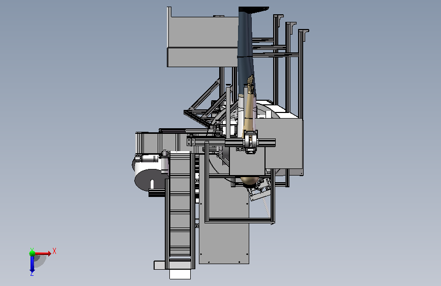 半导体行业一体机设备(上料、组装等自动化设备) Solidworks 俯视图