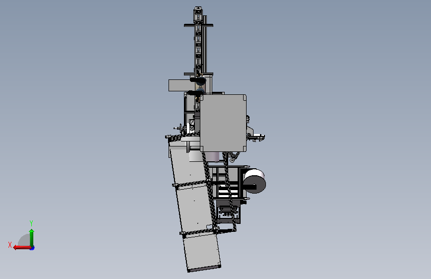 半导体行业一体机设备(上料、组装等自动化设备) Solidworks 背面视图