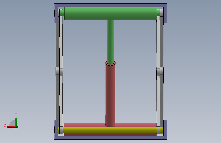 Lifting Table简易升降台结构 背面视图