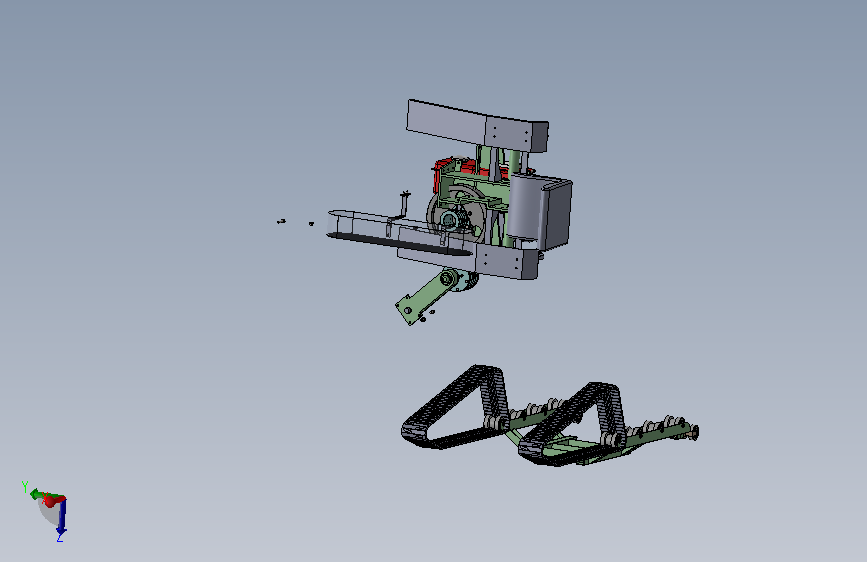 Mini rubber crawler tractor小型橡胶履带拖拉机