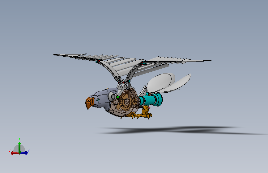 mechanical bird机械扑翼飞鸟机构