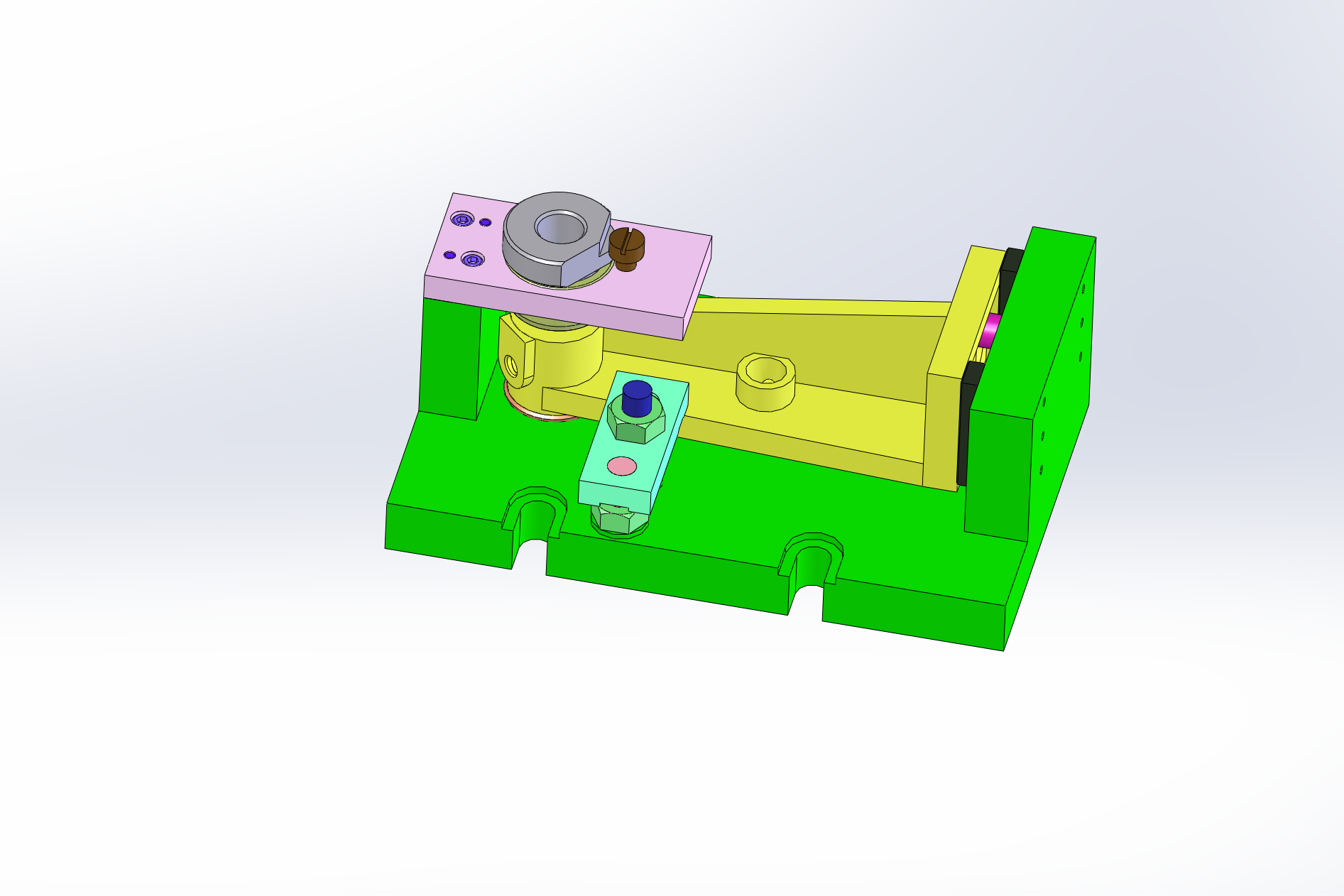 刹车支架加工工艺及钻16孔夹具设计【含三维solidworks】