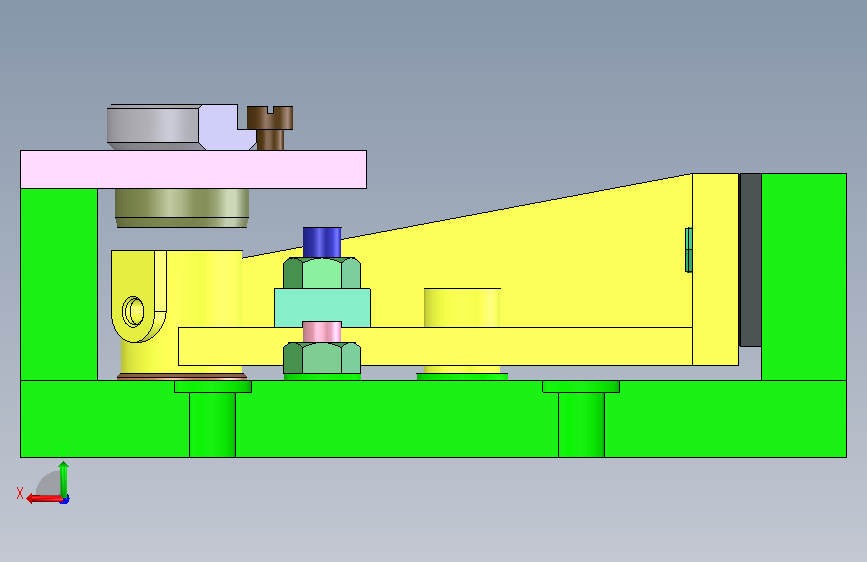 刹车支架加工工艺及钻16孔夹具设计【含三维solidworks】 背面视图