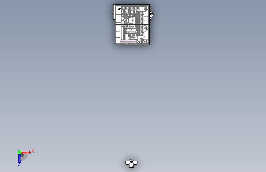 三头距离自动调整液晶背板点胶机 俯视图