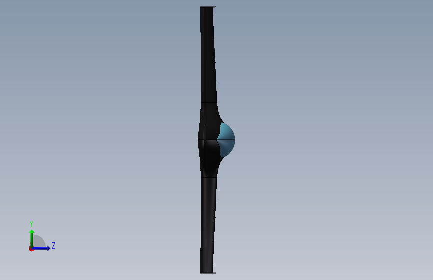 Fixed Wing Drone固定翼无人机3D数模图纸 STEP格式.zip 左侧视图