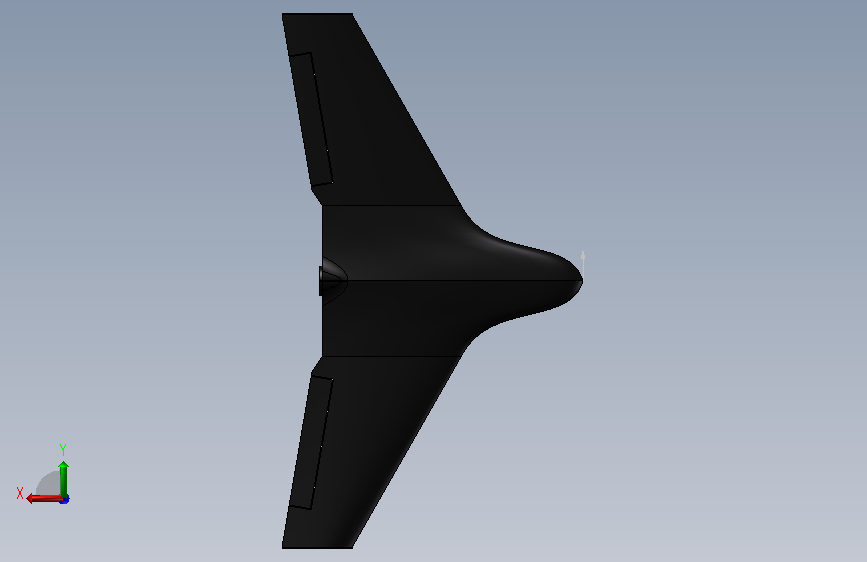 Fixed Wing Drone固定翼无人机3D数模图纸 STEP格式.zip 背面视图