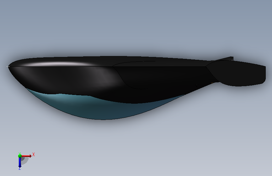 Fixed Wing Drone固定翼无人机3D数模图纸 STEP格式.zip 俯视图