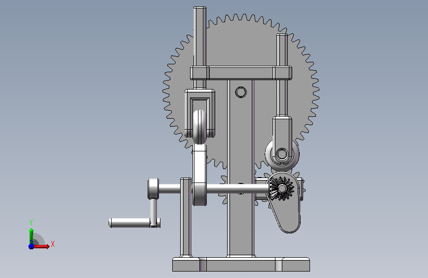 Gear mechanism凸轮与齿轮传动机构3D图纸 STP格式.zip
