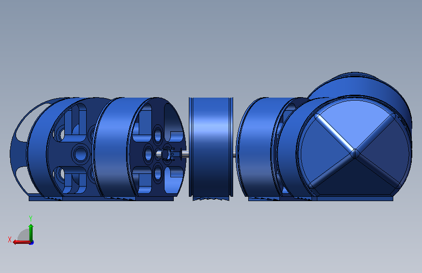 Robotic snake蛇形机器人结构3D图纸 IGS格式.zip 背面视图