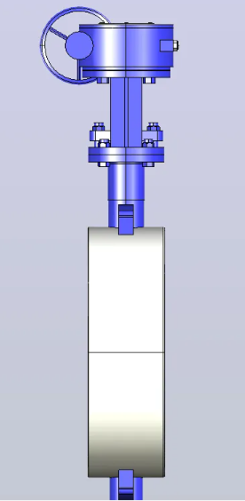 双向金属密封蝶阀D373H-16C(DN350) 左侧视图