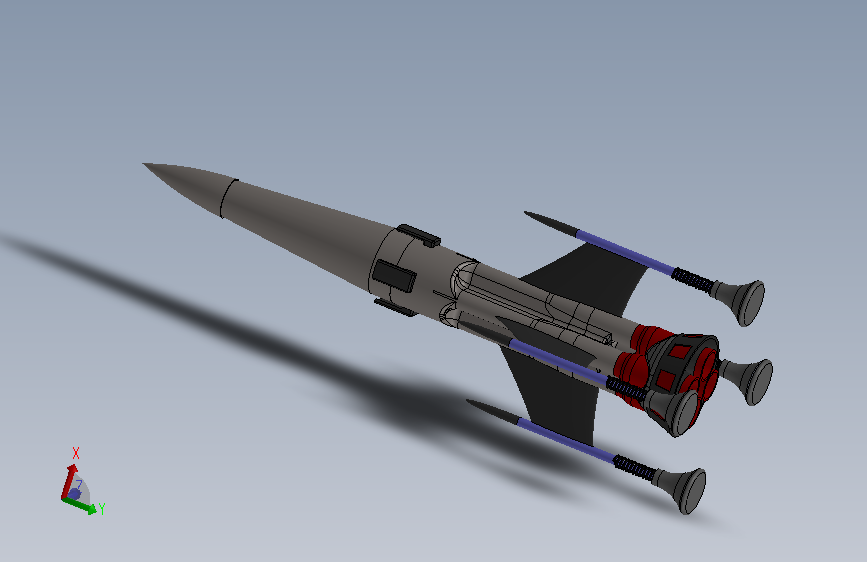 3D Rocket Model火箭简易模型