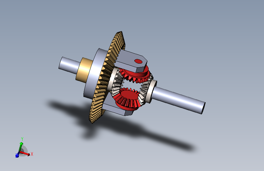 Differential Gear box差速器内部齿轮结构