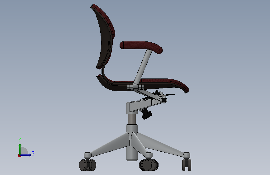 Herman Miller Equa扶手椅办公椅 附 左侧视图