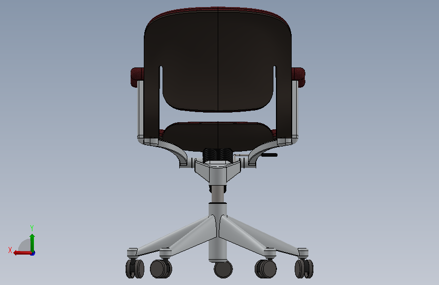 Herman Miller Equa扶手椅办公椅 附 背面视图
