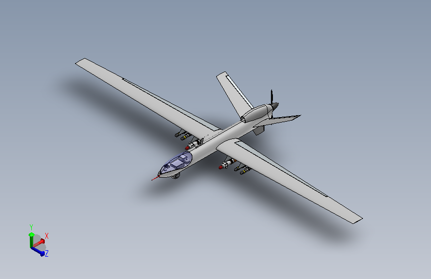 MQ-9 Reaper UAV捕食者无人机简易模型 附