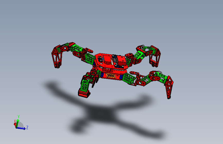 QuadPod-v1.0四足爬行机器人结构
