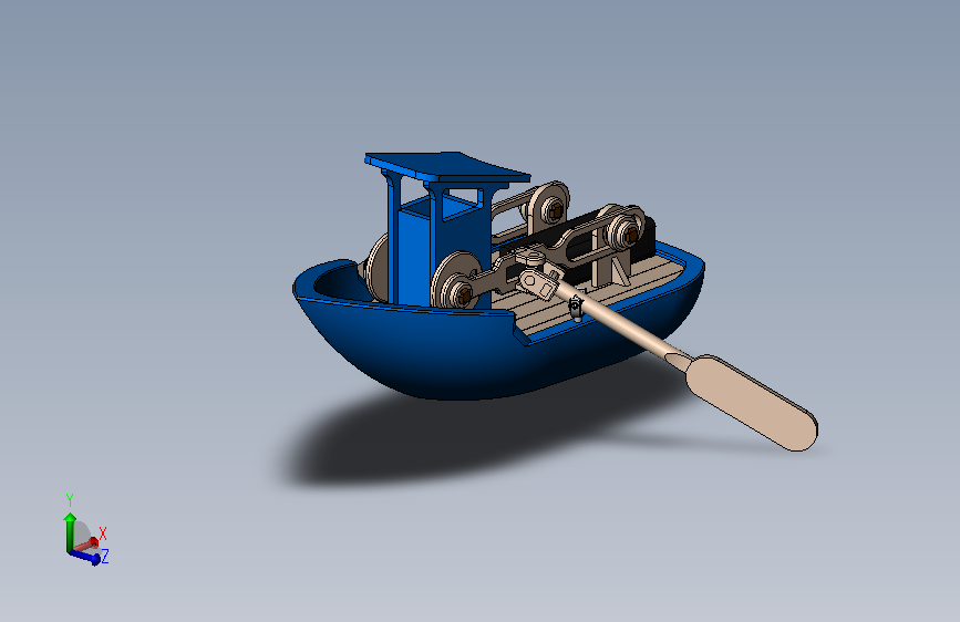 boat小船划桨玩具模型