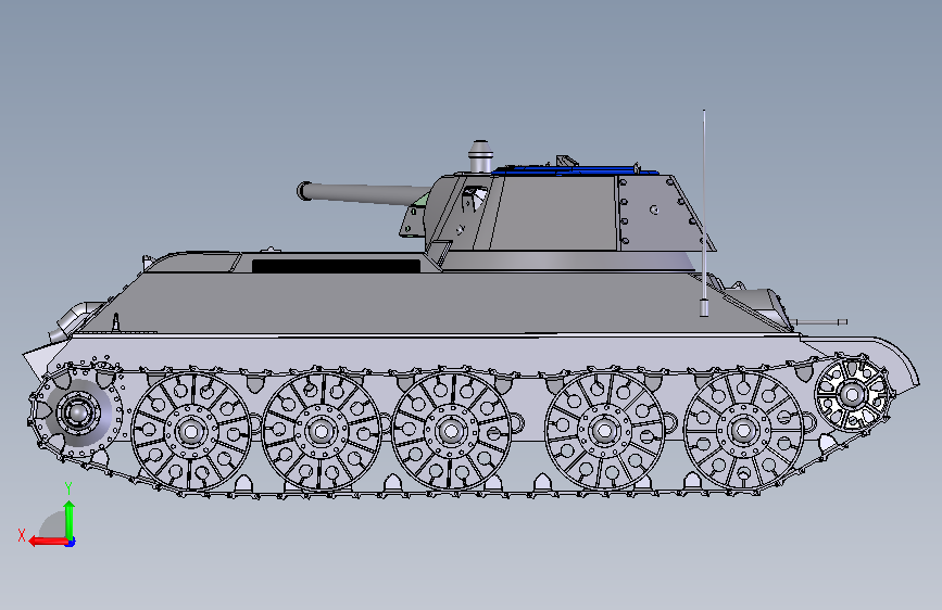 T34重型坦克 背面视图