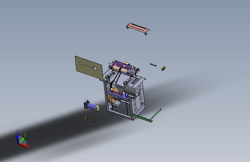磨皮机(皮革自动磨光机械)3D模型图纸