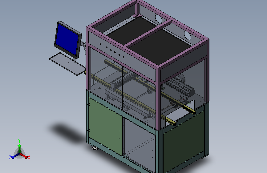 自动喷码机3D模型图纸
