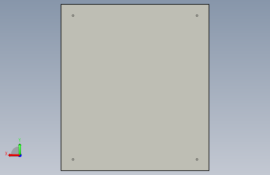 XLB-D1100x1100-2板1层柜体三维图 背面视图