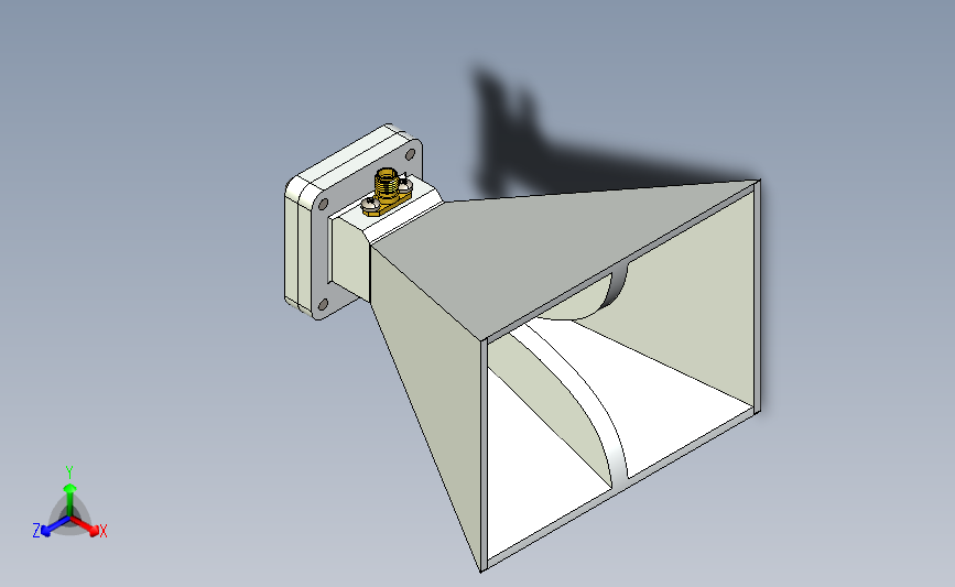 2至8GHz (S 波段至 C 波段)双脊喇叭3D 打印宽带天线