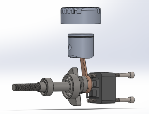 仿Echo 21cc发动机3D数模图纸 Solidworks设计