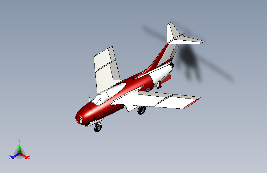 1950年阿根廷FMA IAe 33战斗机模型 INVENTOR设计 附