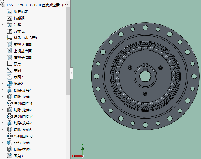 LSS-32-50-U-G-B-Ⅱ谐波减速器=507028=10