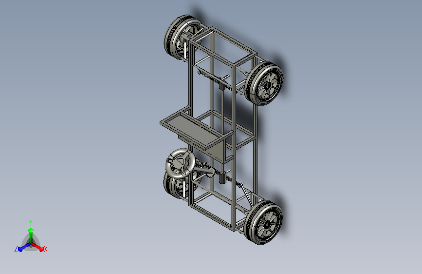 4 wheel steering四轮转向简易结构