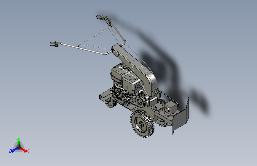 Agricultural tools自走式农机 INVENTOR设计 附STP