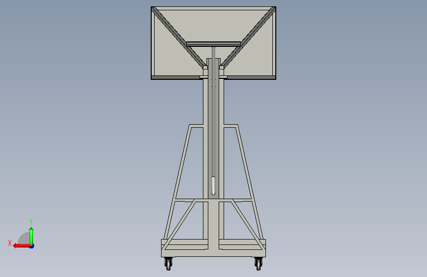 BASKETBALL HOOP篮球架 STP IGS格式 背面视图