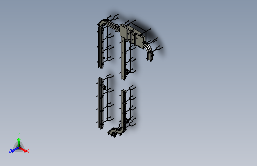 Bandas produccion输送机组合系统结构 STEP格式
