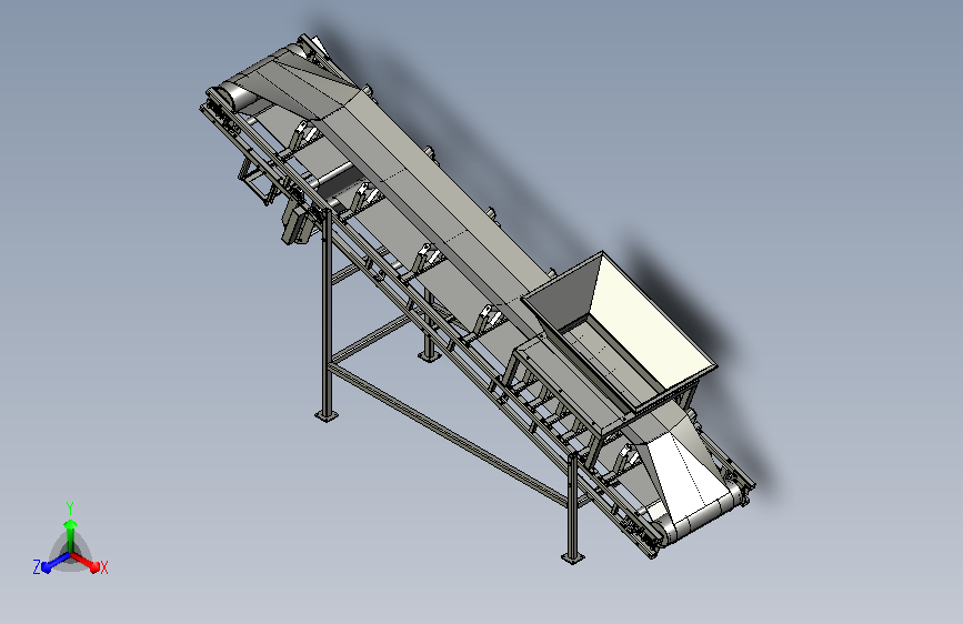 Bulk Material Belt Conveyor散装物料带式输送机 STEP格式