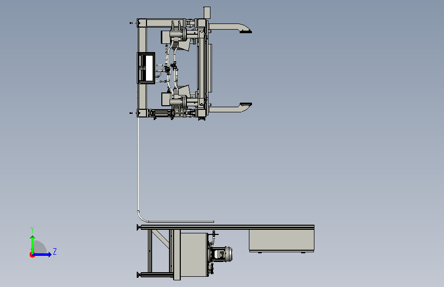 Detailed hydraulic riveting machine液压铆接机 STP格式 左侧视图