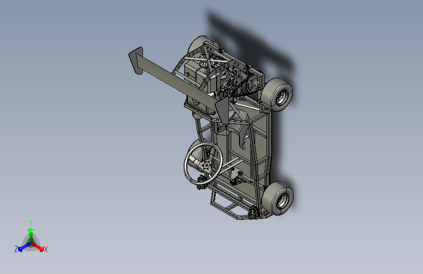Engine Powered Go-Kart卡丁车简易模型 STEP格式