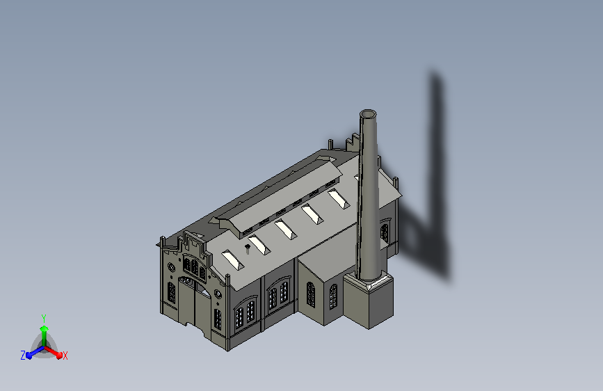 Faller法勒2142号火车库建筑物 STP格式