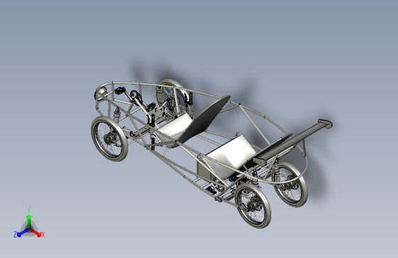 Formula 1 cycle电动钢管车结构 STEP格式