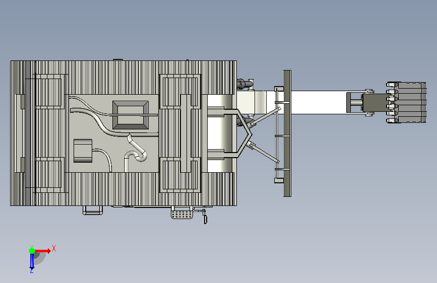 Merhaba excavator design挖掘机 STP IGS格式 俯视图