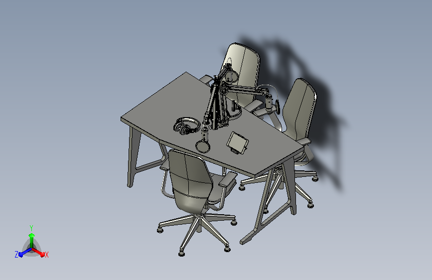 Mini Podcast Table播客桌子 STP IGS格式